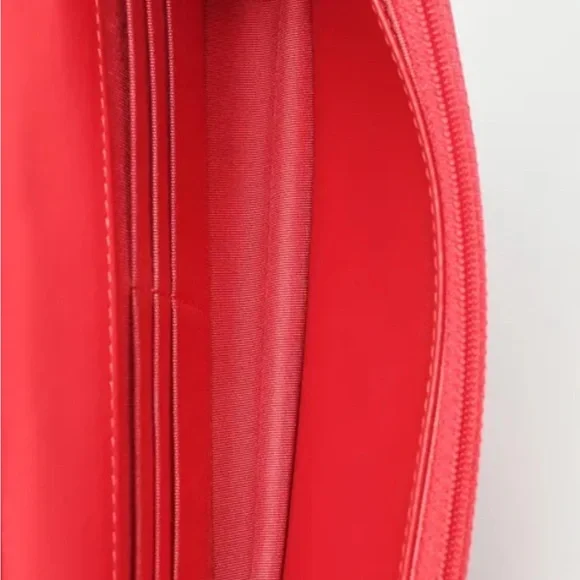 New! Authenticated Chanel CC Patent Leather CORAL RED MINI Bag SHW WOC - Picture 6 of 16